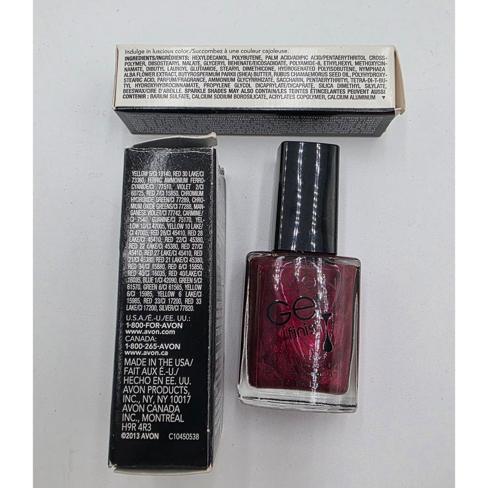 Avon Ultra Color Indulgence Lipstick Petal Pink & Gel Finish Nail Red Velvet Set - Picture 2 of 5